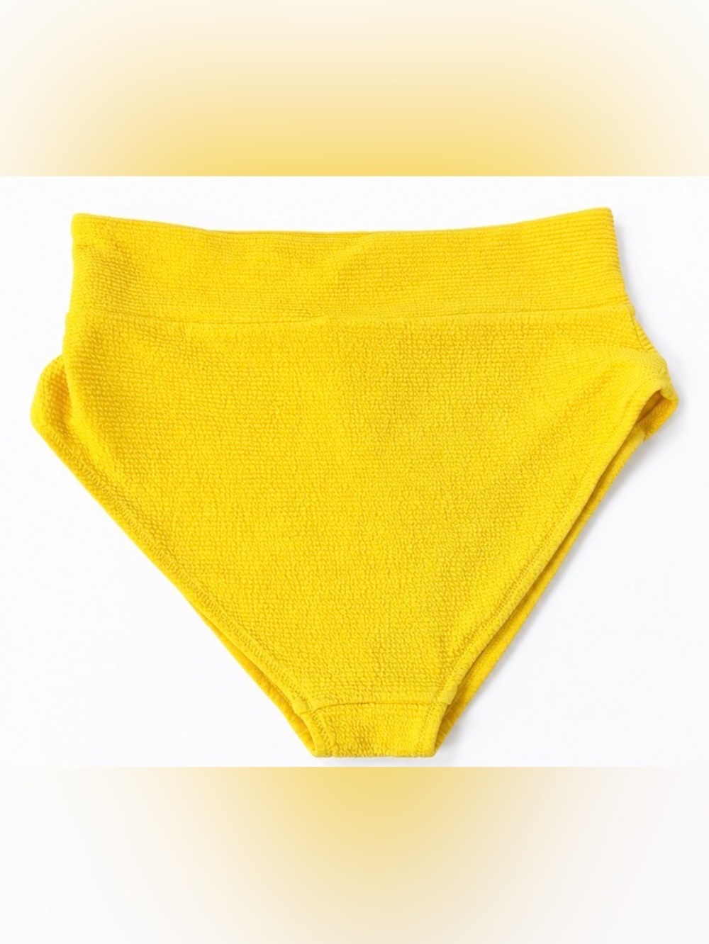 Old Navy Yellow Textured High-Waisted Bikini Bottoms NWOT